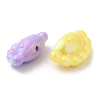 UV Plating Opaque Acrylic Beads X-SACR-L005-10-1