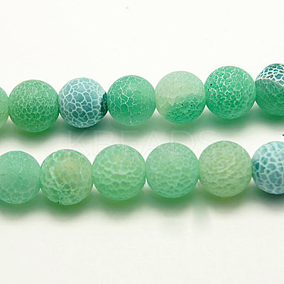 Natural Crackle Agate Beads Strands G-G055-6mm-4-1