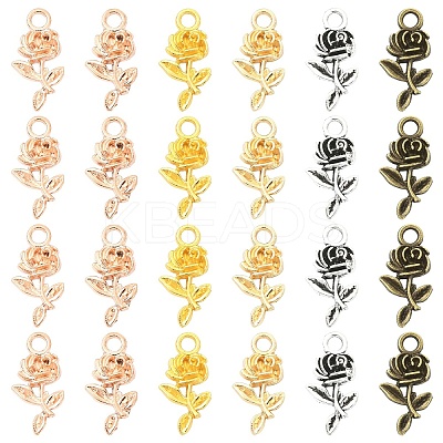 20Pcs 5 Colors Tibetan Style Alloy Pendants FIND-YW0008-50-1