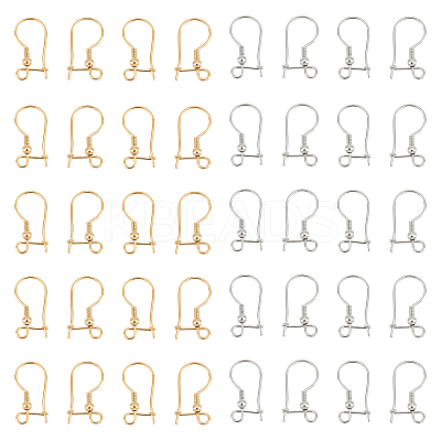 80Pcs 4 Style 316 Stainless Steel Earring Hooks STAS-UN0038-26-1