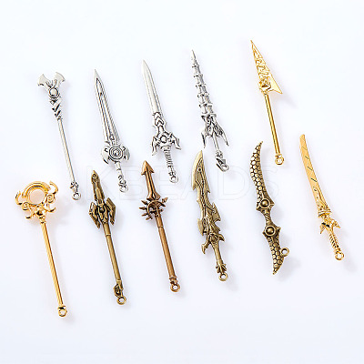 66Pcs 3 Colors Zinc Alloy Pendants Set FIND-GL0001-28-1