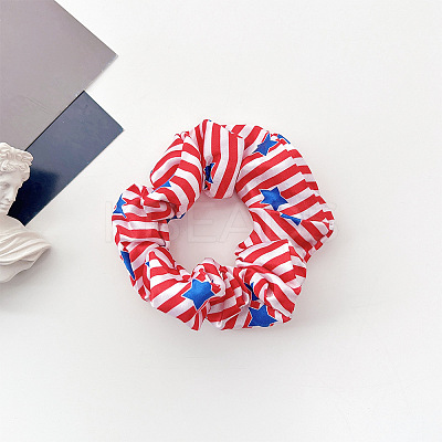 4th of July Independence Day Theme Cloth Elastic Hair Accessories GUQI-PW0004-31C-1
