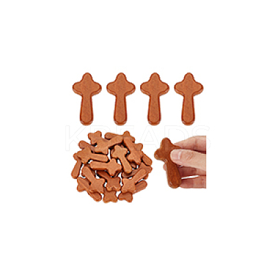 20Pcs Wooden Cross Wall Ornaments AJEW-GA0007-36-1