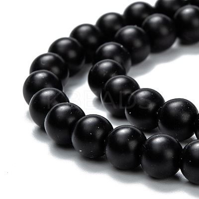 Natural Black Onyx Beads Strands X-G-Z024-01C-1