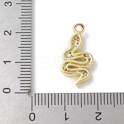 Brass Micro Pave Clear Cubic Zirconia Pendants LS-KK-S505-04G-01-1