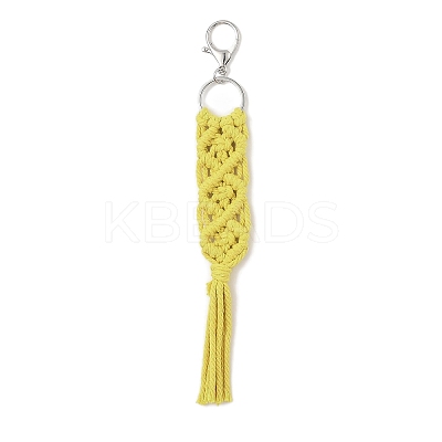 Handmade Macrame Nylon Thread Pendant Decorations HJEW-P019-05P-1