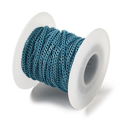 Spray Painted 304 Stainless Steel Curb Chains STAS-B067-05A-06-1
