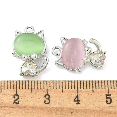 UV Plating Alloy Rhinestone Pendants FIND-M033-17P-1
