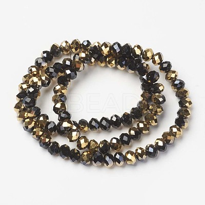 Electroplate Opaque Glass Beads Strands LS-EGLA-A034-P6mm-O01-1