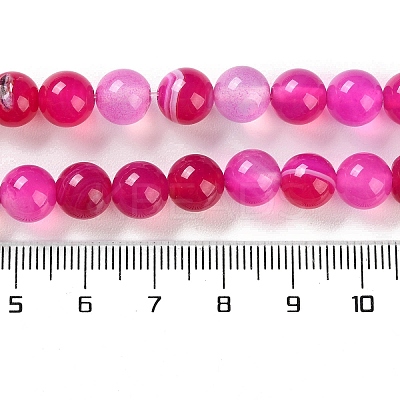 Natural Striped Agate/Banded Agate Beads Strands X-G-Z060-A01-B06-1