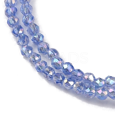 Transparent Electroplate Glass Beads Strands EGLA-H107-01A-AB04-1