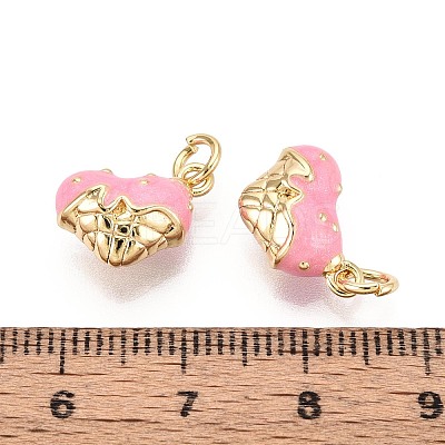 Brass Enamel Pendants KK-T072-26G-1