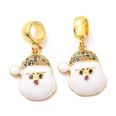 Real 18K Gold Plated Brass Micro Pave Colorful Cubic Zirconia Pendents KK-M247-28G-1