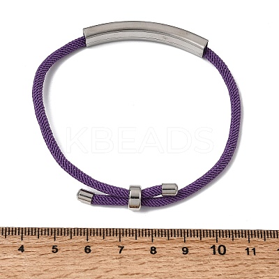 Round Nylon Milan Cord Slider Bracelet Making BJEW-L722-01P-09-1