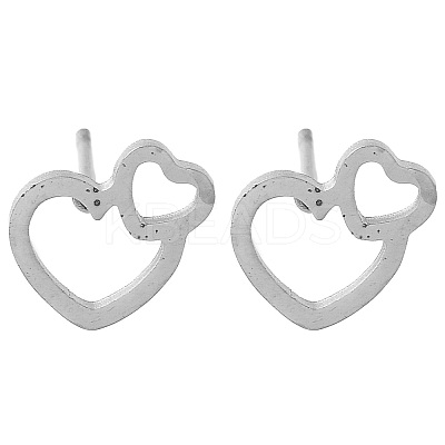 Non-Tarnish 304 Stainless Steel Stud Earrings EJEW-M242-02D-P-1