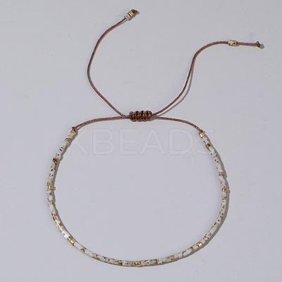 Bohemian Style Adjustable Glass Seed Bead Braided Bracelets TK4495-1