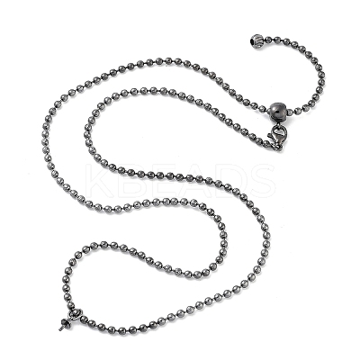 Brass Ball Chain Necklace Making NJEW-Q344-05B-1