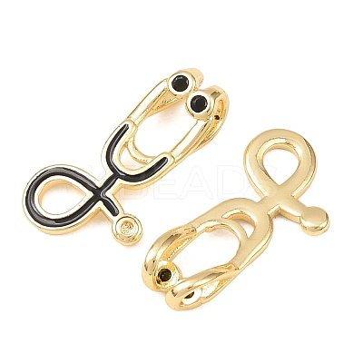 Brass Micro Pave Cubic Zirconia Pendants KK-C248-17G-1