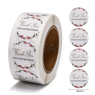 1 Inch Thank You Theme Self-Adhesive Paper Stickers DIY-K027-B05-1