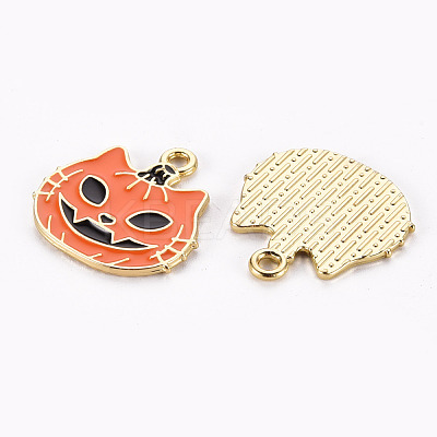 Rack Plating Eco-Friendly Alloy Enamel Pendants ENAM-N052-003-RS-1