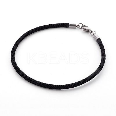 Braided Cotton Cord Bracelet Making MAK-L018-03A-03-P-1