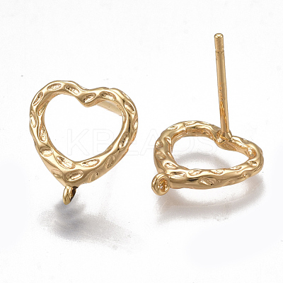Brass Stud Earring Findings KK-T038-473G-1