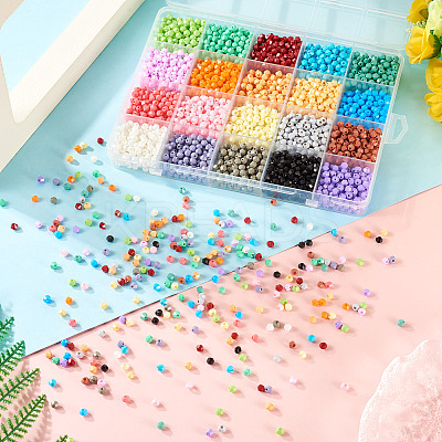 2780Pcs 20 Colors Baking Paint Glass Seed Beads SEED-TA0001-49-1