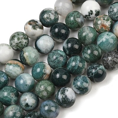 Natural Tree Agate Beads Strands X-G-I199-03-10mm-1