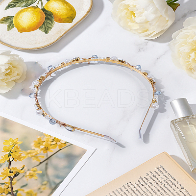 1Pc Zinc Alloy Rhinestone Hair Bands OHAR-LP0003-005A-1