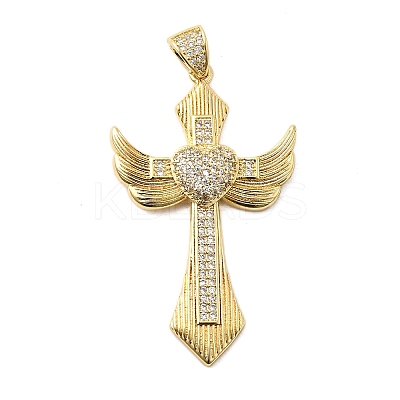 Brass Micro Pave Cubic Zirconia Pendants KK-A266-06A-G-1