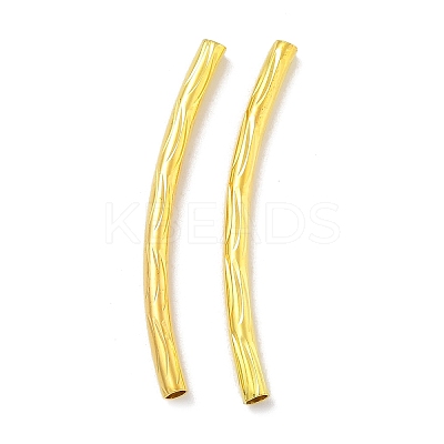 Brass Curved Tube Beads KK-B120-01E-G-1