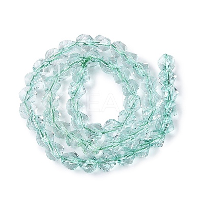 Crackle Transparent Glass Beads Strands GLAA-N068-02A-04-1