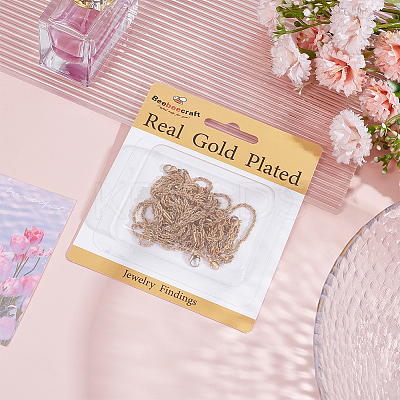 4Pcs 304 Stainless Steel Rope Chain Necklaces NJEW-BBC0001-36B-1