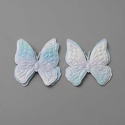 Butterfly Shape Cloth Sew on Patches Applique DIY-WH0032-89A-1