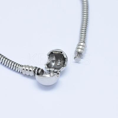 Tarnish Resistant 304 Stainless Steel European Style Bracelets for Jewelry Making PPJ-F002-01A-1
