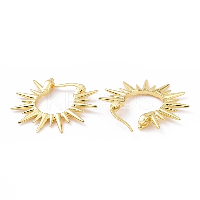 Rack Plating Brass Sun Hoop Earrings for Women KK-E033-05G-1