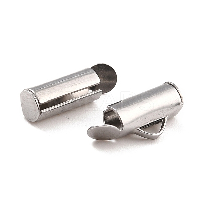 Non-Tarnish 304 Stainless Steel Slide On End Clasp Tubes STAS-C044-07B-P-1