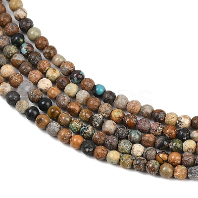 Natural HuBei Turquoise Beads Strands G-L628-A02-3mm-1