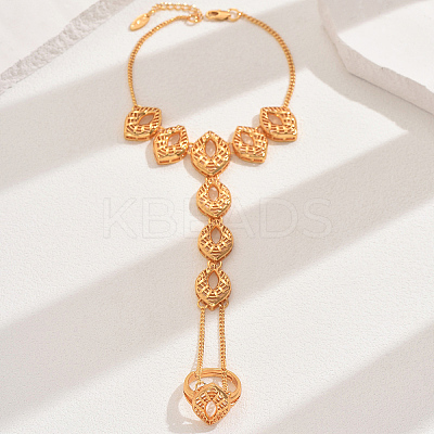 Vintage Brass Hollow Link Ring Bracelets for Women VR5801-2-1