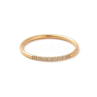 Ion Plating(IP) 304 Stainless Steel Finger Ring RJEW-C071-02G-1
