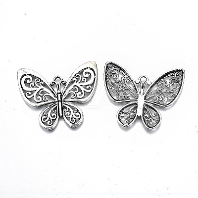 Tibetan Style Alloy Big Pendants TIBEP-S319-107AB-RS-1
