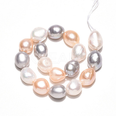 Natural Cultured Freshwater Pearl Beads Strands PEAR-N014-09A-02-1