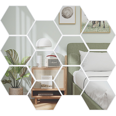 Acrylic Mirror Wall Stickers AJEW-WH0323-26A-1