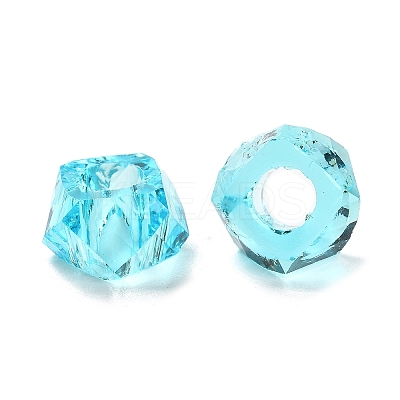 Transparent Resin European Beads RESI-B020-01E-1