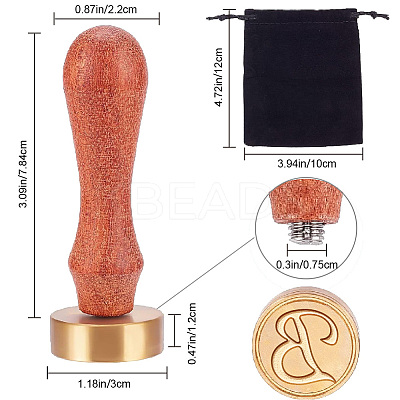 1Pc Golden Tone Brass Stamp Head DIY-CA0006-34B-1