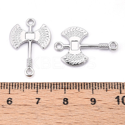 Alloy Double Axe Connector Charms X1-PALLOY-N176-125P-1
