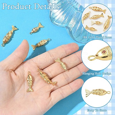 6Pcs 3 Styles Brass Micro Pave Clear Cubic Zirconia Pendants KK-YW0003-97-1