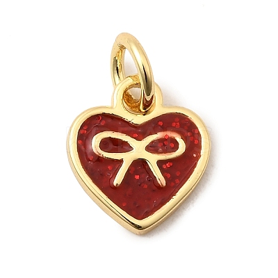 Brass Enamel Charms KK-A268-13G-01-1