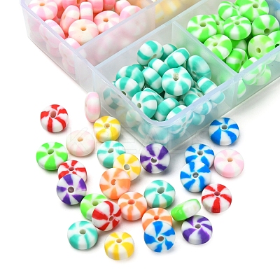 224Pcs 8 Colors Handmade Polymer Clay Beads CLAY-YW0001-53-1