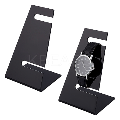 L Shaped Acrylic Single Watch Display Stands ODIS-WH0086-089B-02-1